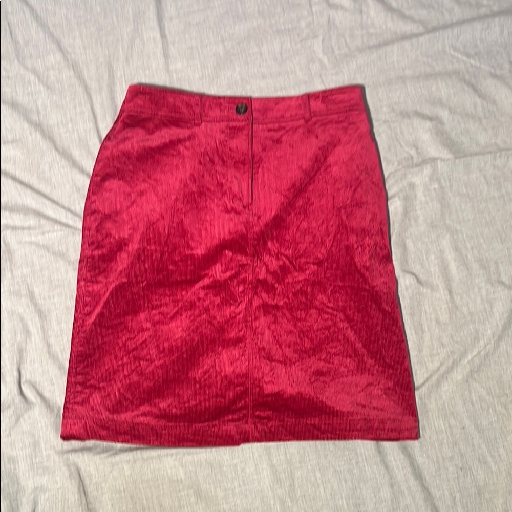 Boden Red Pencil Skirt Knee-Length Cocktail